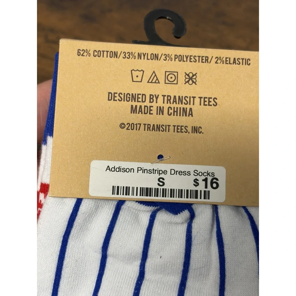 Chicago Cubs Wrigleyville Socks By Transit Tees New Small (Men 3-9 / Wmn 4-10)